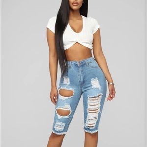 Fashion Nova Lost at Sea Bermuda shorts